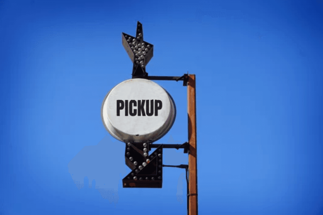 Pickup sign